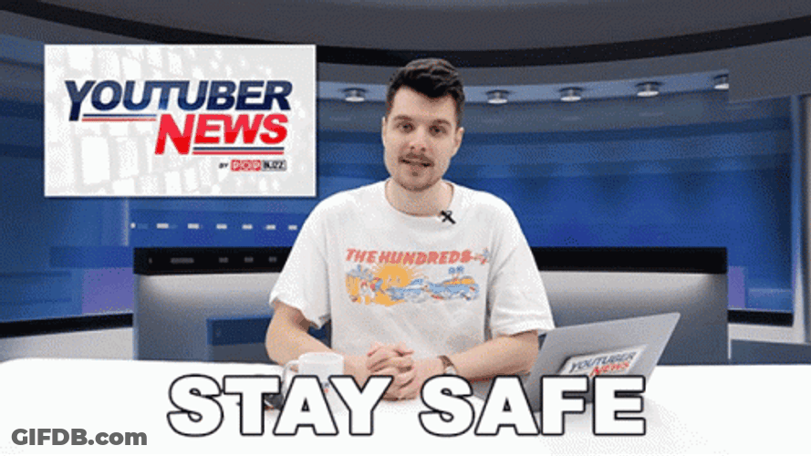 Stay Safe Warning Message GIF