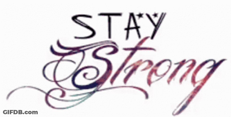 Stay Strong Glitter Card GIF