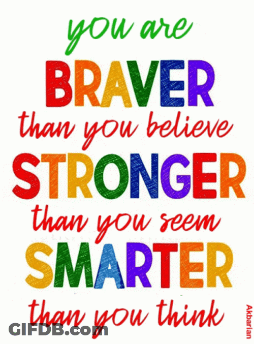 Stay Strong Motivational Card GIF