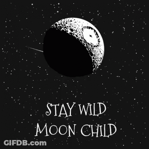 Stay Wild Moon Child Poster With Moon GIF