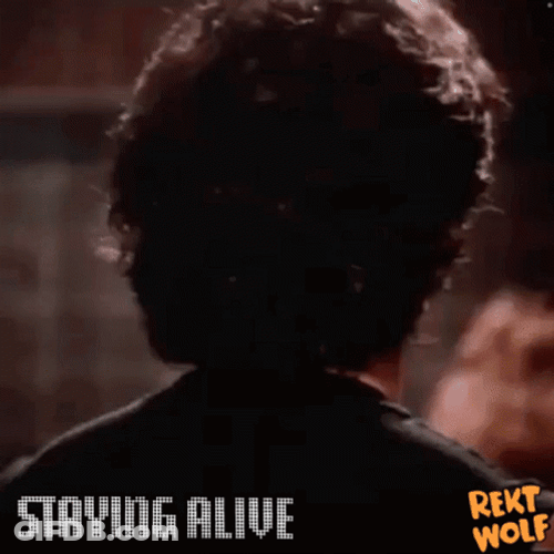 Stayin Alive Man With Wolf Head GIF