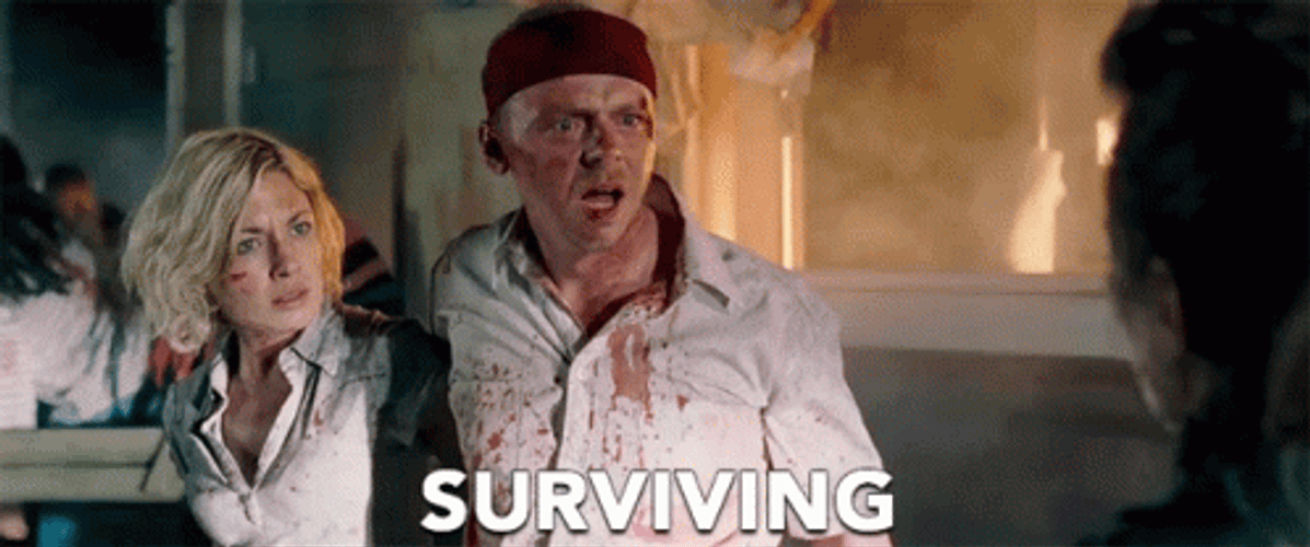 Stayin Alive Shaun Of The Dead Liz GIF