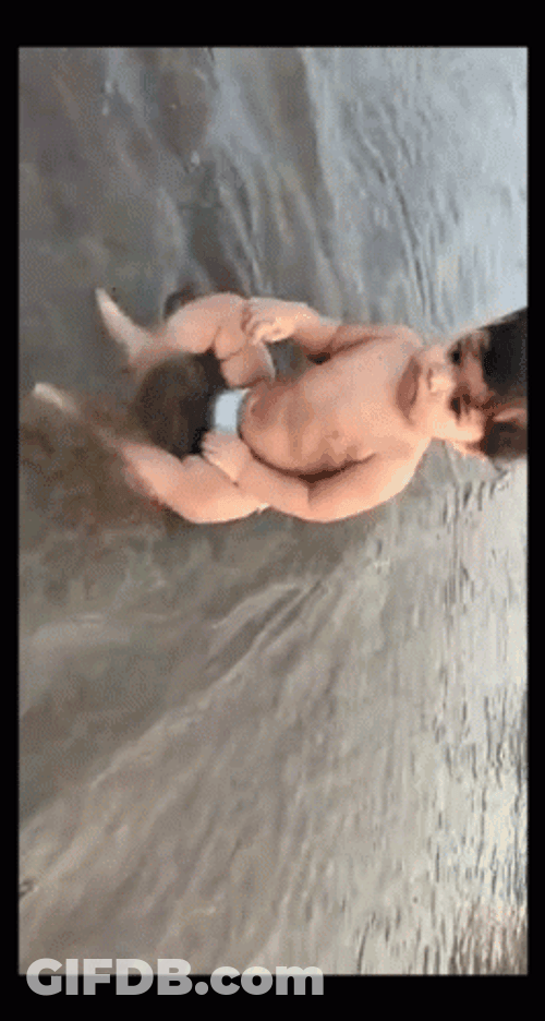 Staying Cool In The Beach GIF