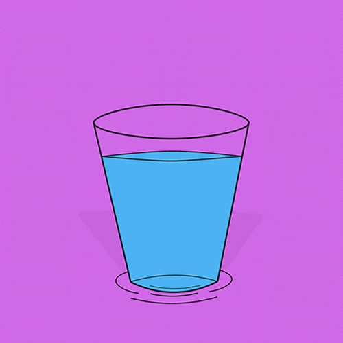 Staying Cool With A Glass Of Water GIF