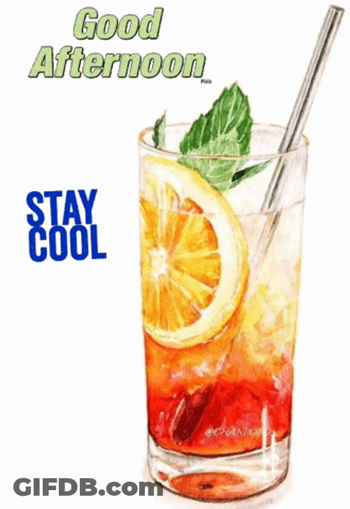 Staying Cool With Icy Juice GIF