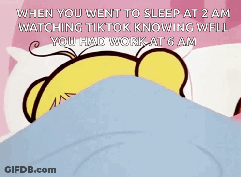 Staying Up Late Watching TikTok GIF