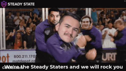 Steady State Men Dancing Before Crowd GIF
