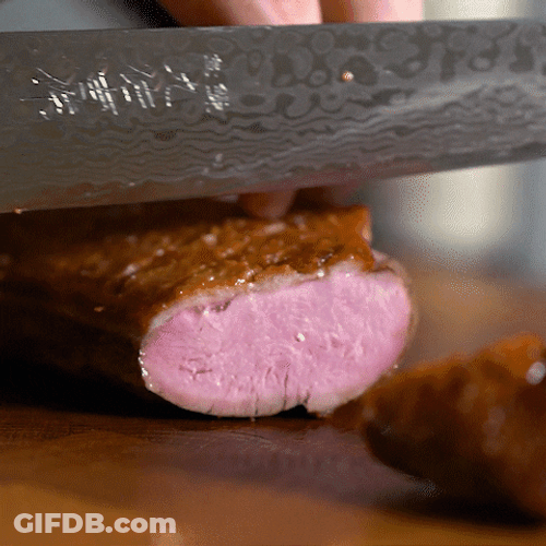 Steak Cutting Close Up GIF