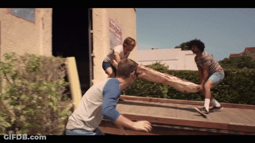 Stealing Giant Steak Skit GIF