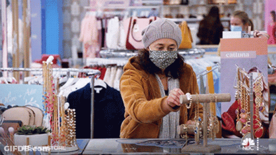 Stealing Jewelry In Store GIF