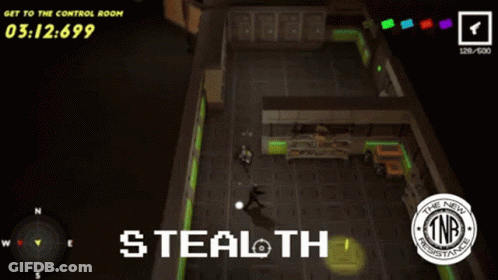 Stealth Video Game On Computer Screen GIF