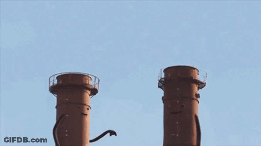 Steam From Two Holding Chimney GIF