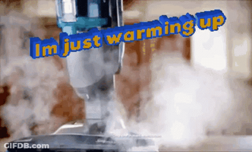 Steam Mop Im Just Warming Up GIF
