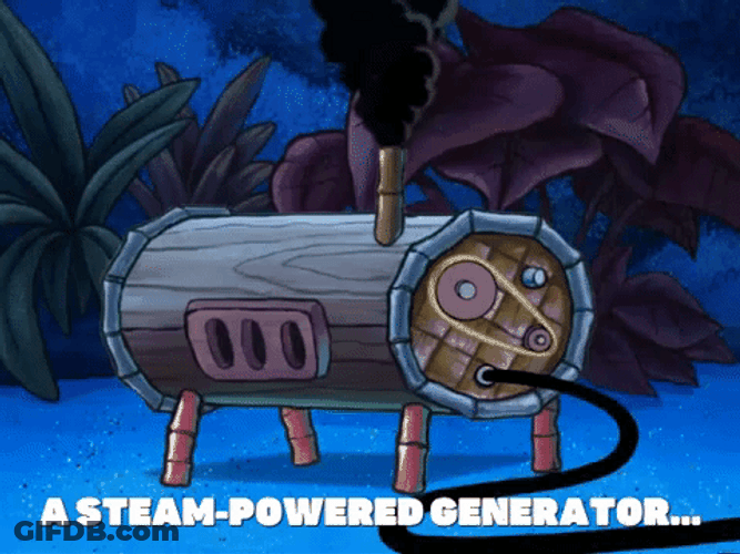Steam Powered Generator From SpongeBob SquarePants GIF
