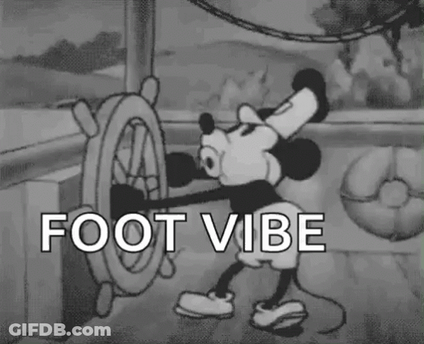 Steamboat Willie Foot Vibe Meme GIF