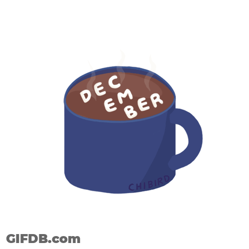 Steaming Hot Chocolate December Foam GIF