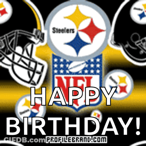Steelers Birthday Card With NFL Logo GIF