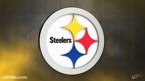 Steelers Logo On Yellow And Black Background GIF