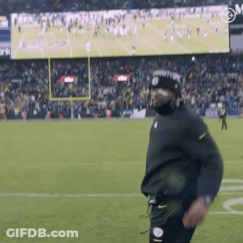 Steelers Man Flying Kiss GIF