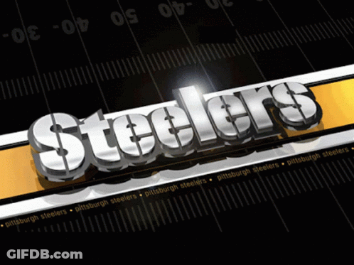 Steelers On Black And Yellow Background GIF