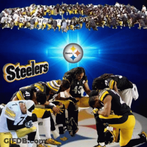 Steelers Players Kneeling GIF