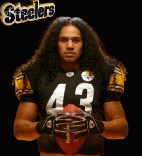 Steelers Troy Polamalu Funny Head Move GIF