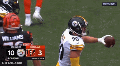 Steelers Vs Bengals Football Game On CBS GIF