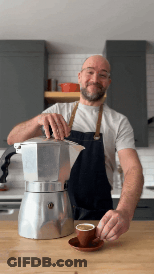 Stefano Faita Enjoys Drinking Espresso GIF