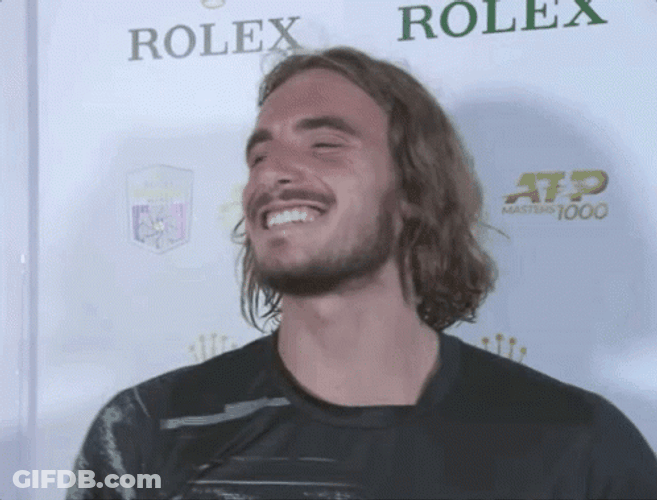 Stefanos Tsitsipas Rolex Logo Background GIF