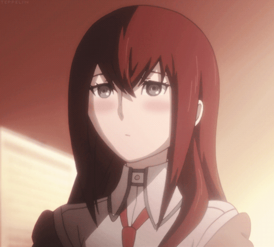 Steins Gate Kurisu Blushing GIF