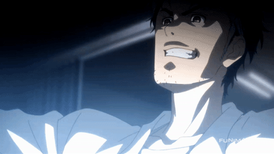 Steins Gate Okabe Electrocuted GIF