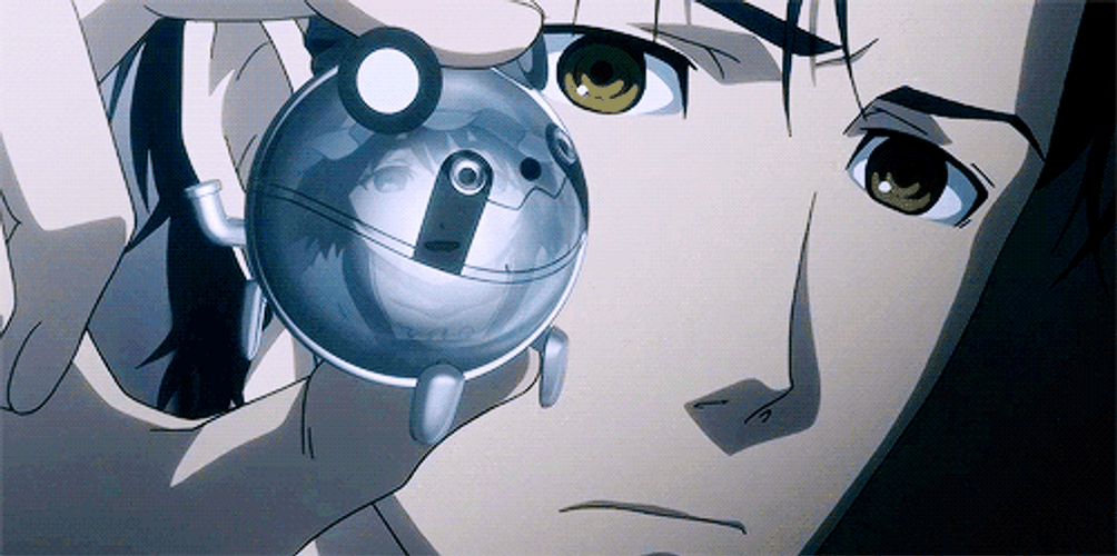 Steins Gate Okabe Handing A Round Thing GIF