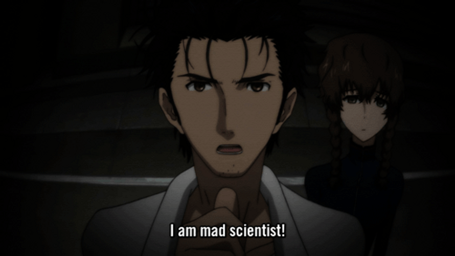 Steins Gate Okabe Mad Scientist GIF