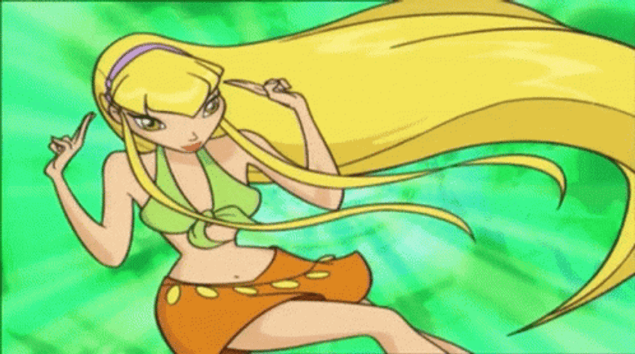 Stella Winx Club Transformation Sequence GIF