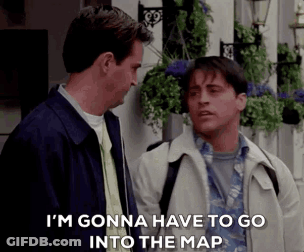 Step On Map Funny Joey Tribbiani Friends GIF