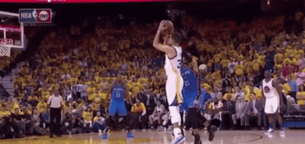Steph Curry 3 Court Shot GIF