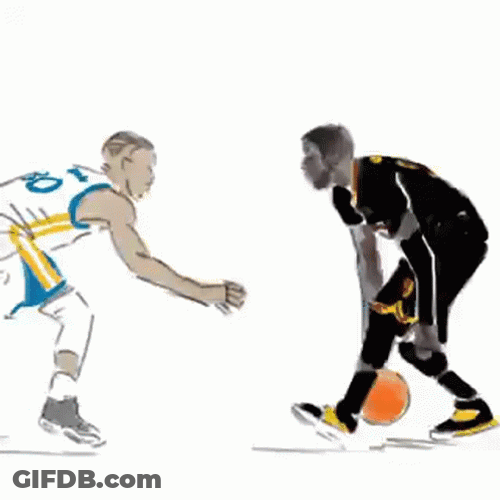 Steph Curry 3 Dribble Animated GIF