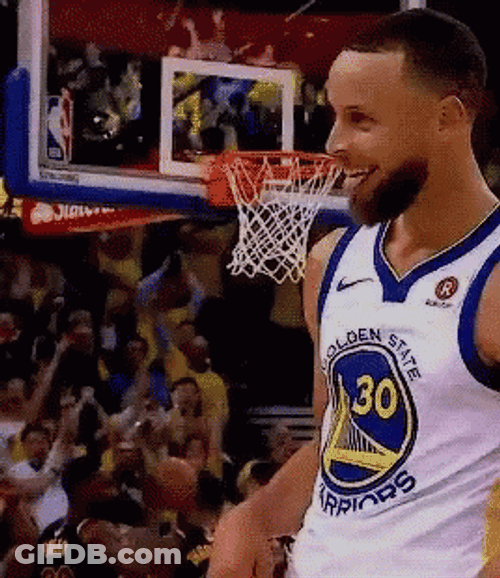 Steph Curry Dunk High Five GIF