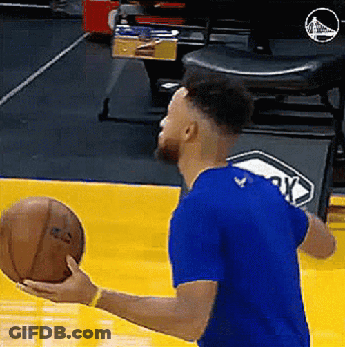 Steph Curry Dunk Holding Ball GIF