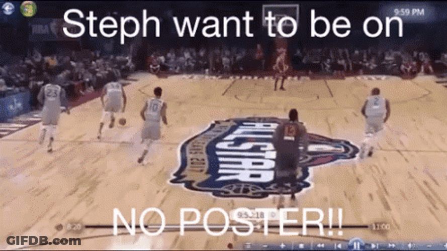Steph Curry Dunk No Poster GIF