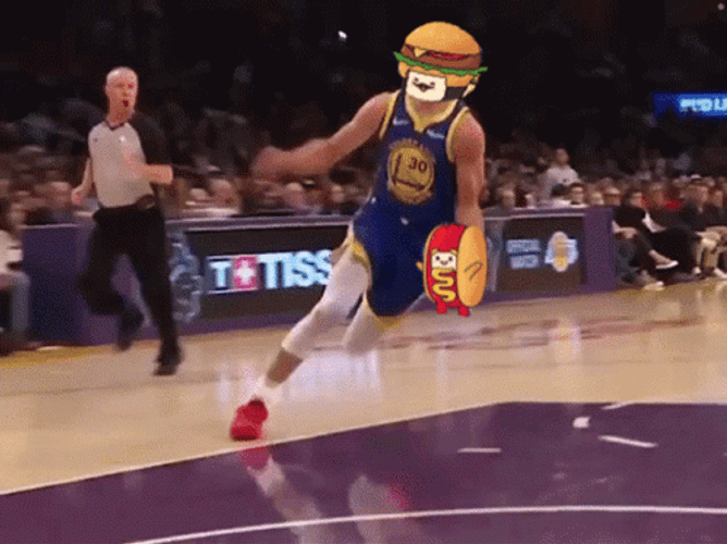 Steph Curry Failed Slide Dunk GIF