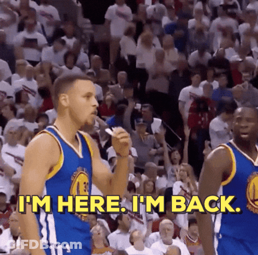 Steph Curry Night Night I'm Here I'm Back GIF