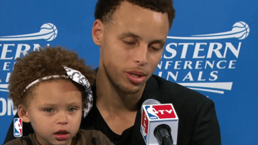 Steph Curry Night Night Interview Baby Yawn GIF