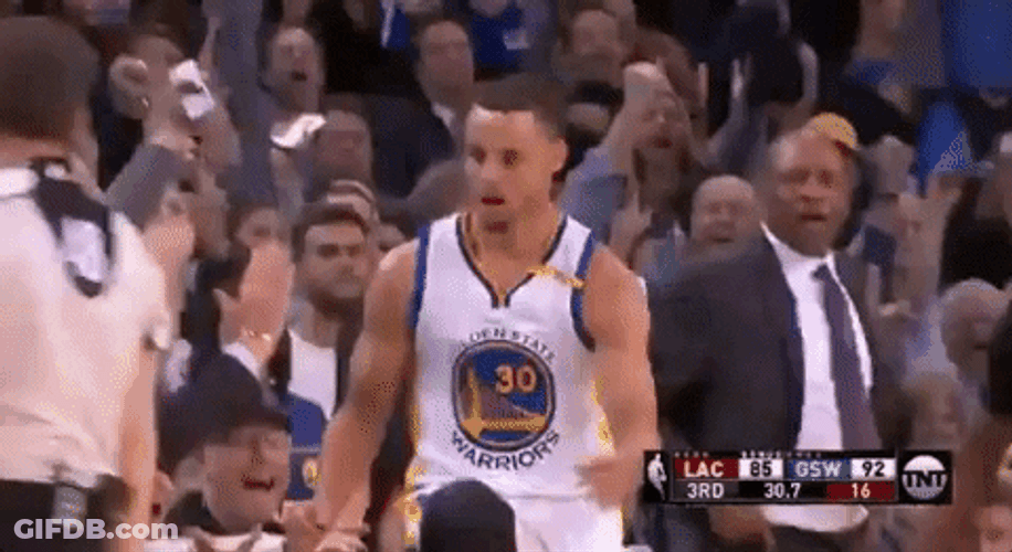 Steph Curry Night Night Points Up And Enemy GIF