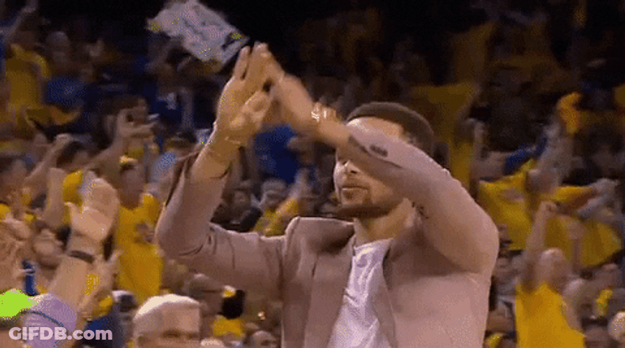Steph Curry Night Night Show 3 Hand Points GIF