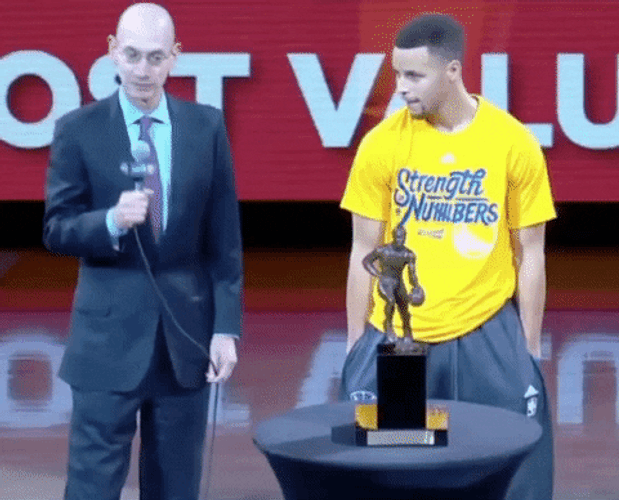 Steph Curry Recieve The Mvp Trophy GIF