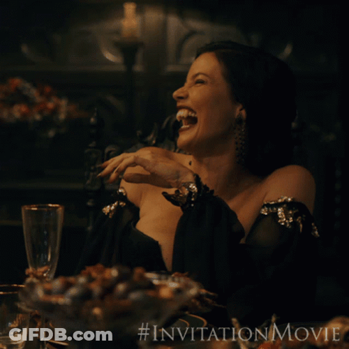 Stephanie Corneliussen Laugh Invitation GIF