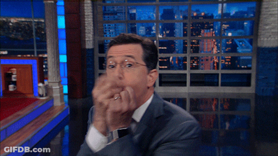 Stephen Colbert And Its Gone GIF