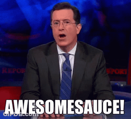 Stephen Colbert Awesome Sauce GIF