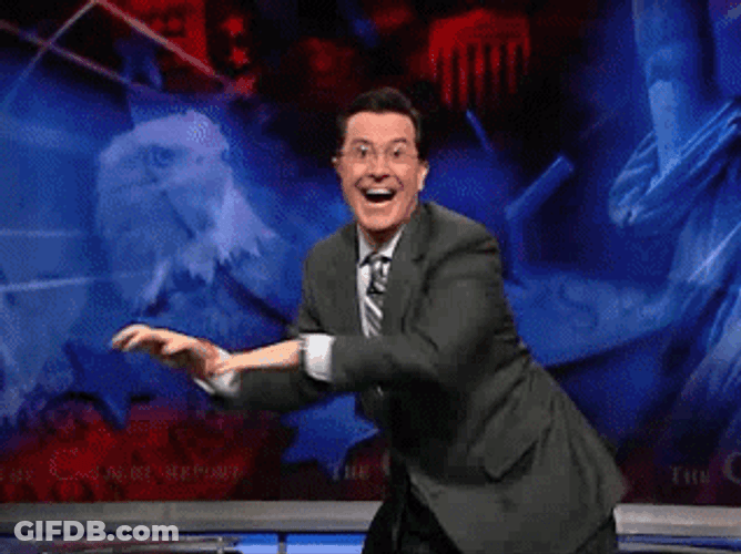 Stephen Colbert Dances Whoomp There It Is GIF